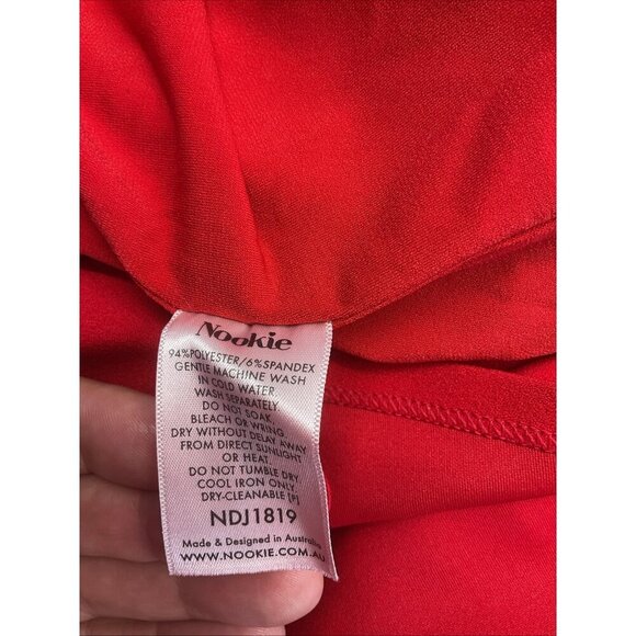 Nookie maxi Dress Red cross back size S formal Prom cocktail party - Picture 7 of 10